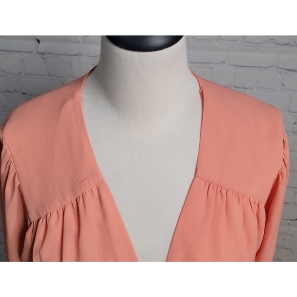 GB Peach Wrap Knee Length Dress size XL - Picture 2 of 9